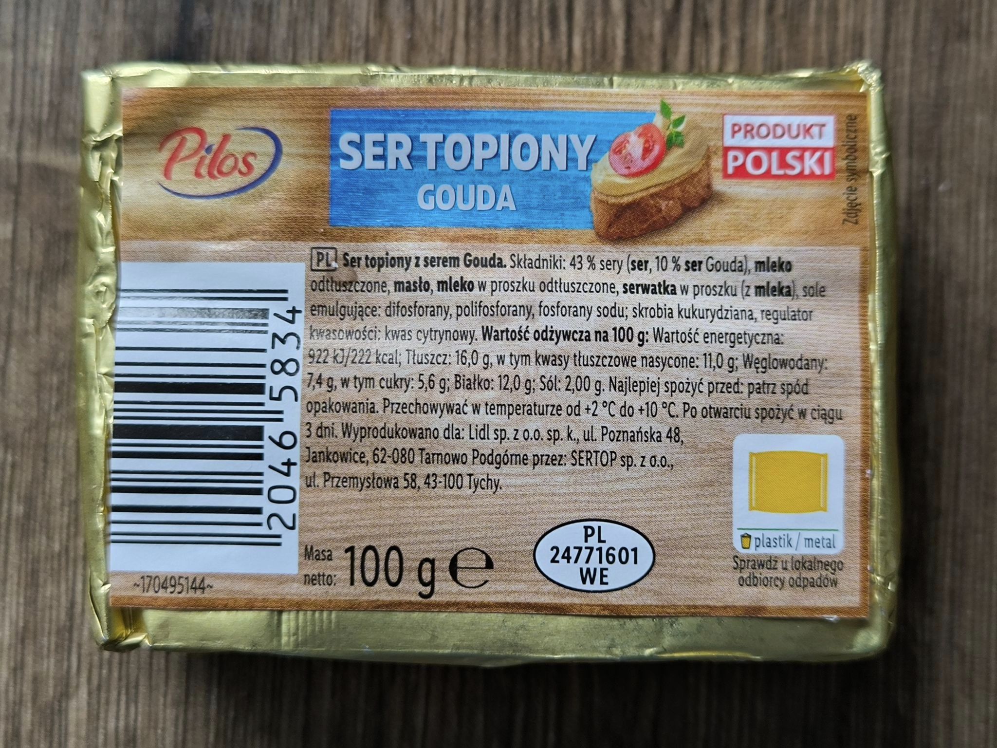 Ser topiony gouda Pilos – Lidl 5 (1)