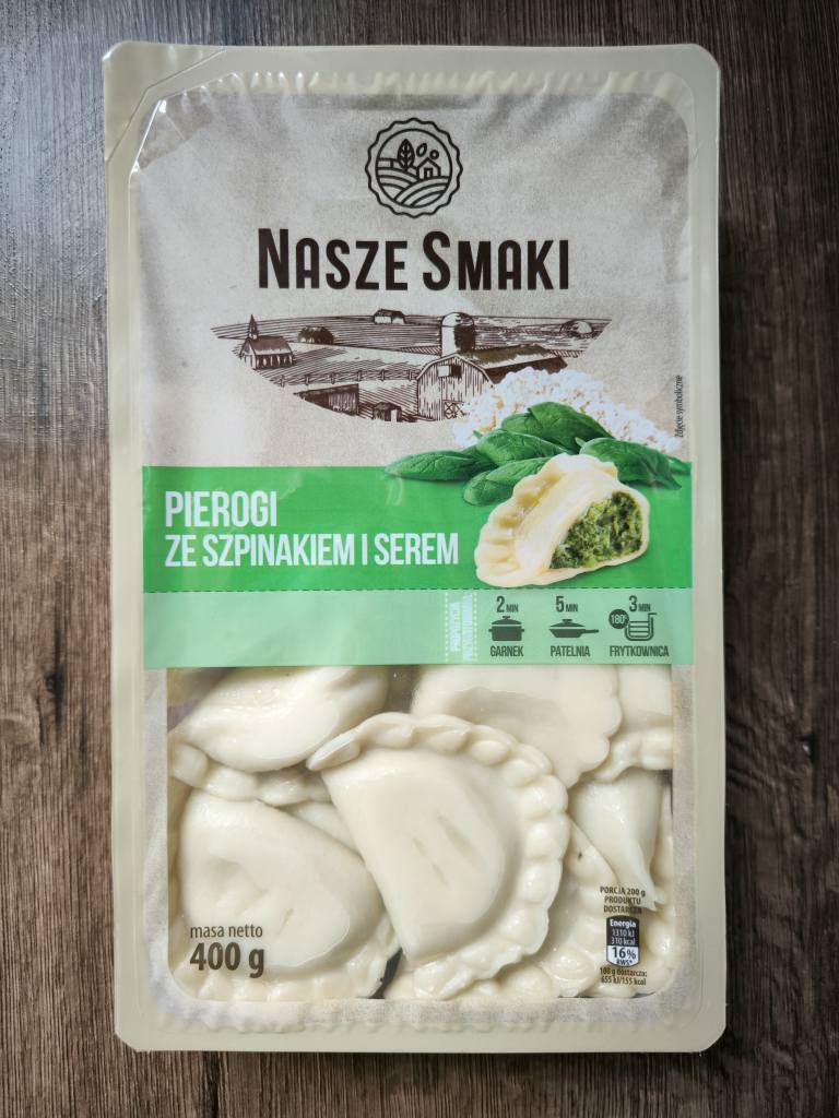 Pierogi ze szpinakiem i serem Nasze Smaki – Biedronka 4 (1)